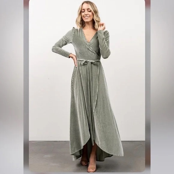 Baltic Born Dresses & Skirts - BALTIC BORN JADA VELVET WRAP DRESS